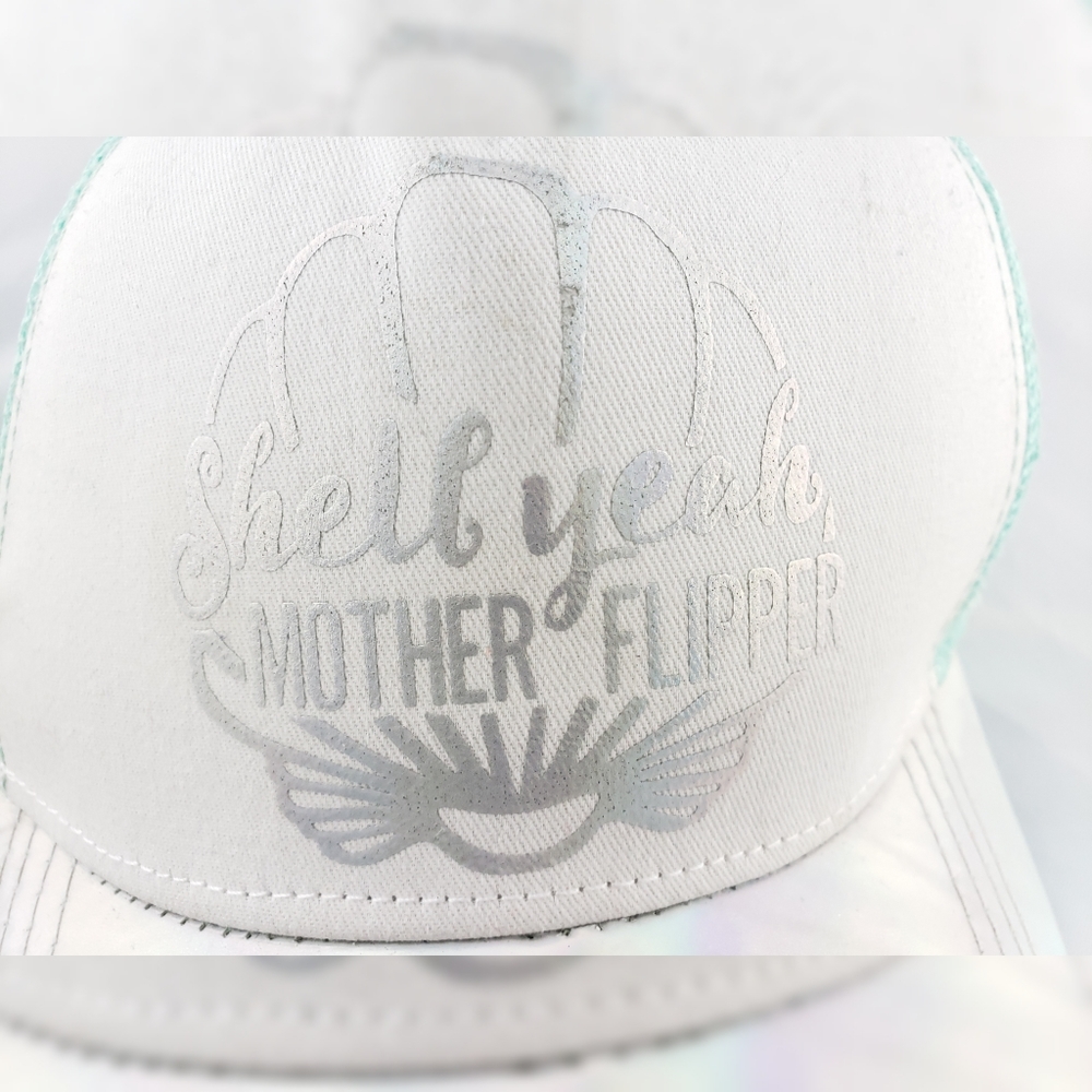 Mermaid Shell Trucker Hat Shell Yeah - Picture 2 of 5